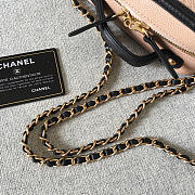 Chanel small Caviar Vanity bag pink and black - 3