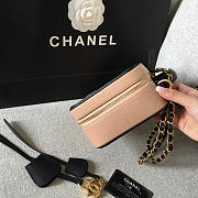 Chanel medium Caviar Vanity bag pink and black - 4