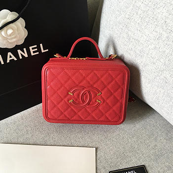 Chanel medium Caviar Vanity bag red