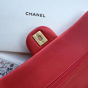 Chanel Flap Red Chevron Lambskin 25CM With Gold Hardware - 6