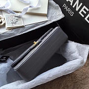 Chanel Flap Gray Chevron Lambskin 25CM With Gold Hardware - 5