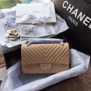 Chanel Flap Apricot Chevron Lambskin 25CM With Gold Hardware - 6