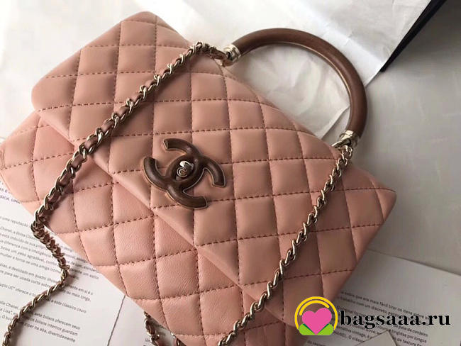 Chanel Coco Handle Bag Pink - 1