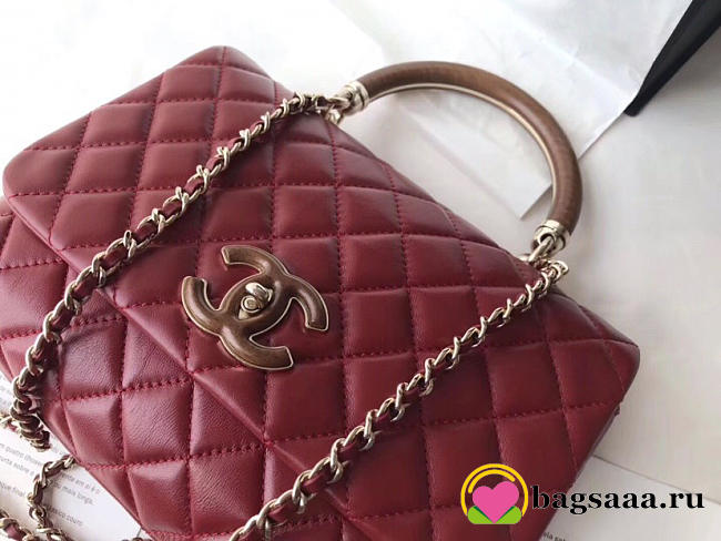 Chanel Coco Handle Bag Red - 1