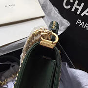 Chanel Boy Bag Dark Green 25cm - 6