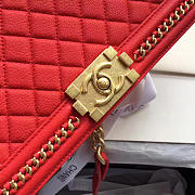 Chanel Boy Bag Red 25cm - 3