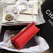 Chanel Boy Bag Red 25cm - 4