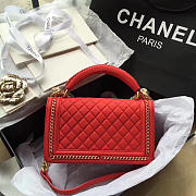 Chanel Boy Bag Red 25cm - 5
