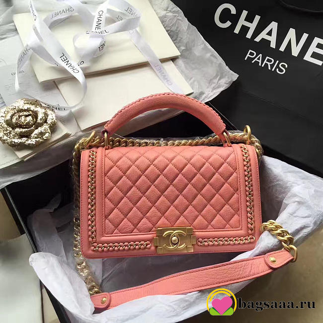 Chanel Boy Bag Pink 25cm - 1