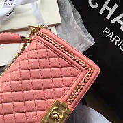 Chanel Boy Bag Pink 25cm - 4