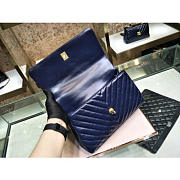 Chanel Coco Handle Bag Blue with Gold Hardware - 6