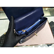 Chanel Coco Handle Bag Blue with Gold Hardware - 2