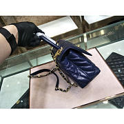 Chanel small Coco Handle Bag Blue with Gold Hardware - 5
