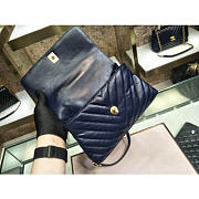 Chanel small Coco Handle Bag Blue with Gold Hardware - 3