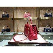 Chanel Coco Handle Bag Red with Gold Hardware - 4