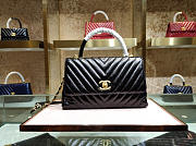 Chanel Coco Handle Bag Black with Gold Hardware - 1