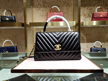 Chanel Coco Handle Bag Black with Gold Hardware
