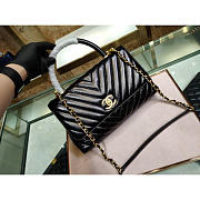 Chanel Coco Handle Bag Black with Gold Hardware - 3