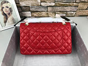 Chanel Flap Bag Lambskin Red With Gold Hardware - 3