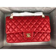 Chanel Flap Bag Lambskin Red With Gold Hardware - 4