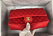 Chanel Flap Bag Lambskin Red With Gold Hardware - 5