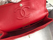 Chanel Flap Bag Lambskin Red With Gold Hardware - 6
