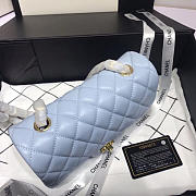 Chanel Flap Bag Lambskin Light Blue with Gold Hardware 20CM - 2