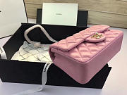 Chanel Flap Bag Lambskin Pink with Gold Hardware 20CM - 6