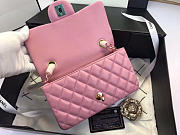 Chanel Flap Bag Lambskin Pink with Gold Hardware 20CM - 4