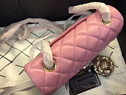 Chanel Flap Bag Lambskin Pink with Gold Hardware 20CM - 2