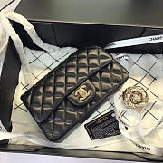 Chanel Flap Bag Lambskin Black with Gold Hardware 20CM - 2