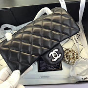 Chanel Flap Bag Lambskin Black with Sliver Hardware 20CM - 2