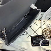 Chanel Flap Bag Lambskin Gray with Silver Hardware 20CM - 5