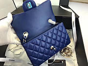 Chanel Flap Bag Lambskin Blue with Silver Hardware 20CM - 2