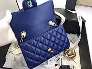 Chanel Flap Bag Lambskin Blue with Gold Hardware 20CM - 2