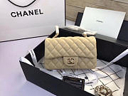 Chanel Flap Bag Lambskin Apricot with Gold Hardware 20CM - 4