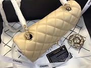 Chanel Flap Bag Lambskin Apricot with Gold Hardware 20CM - 6