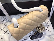 Chanel Flap Bag Lambskin Apricot with Silver Hardware 20CM - 4