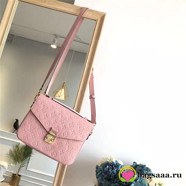 Louis Vuitton Cowskin Pochette Metis Bag with Pink M41485 monogram empreinte - 1