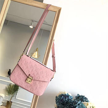 Louis Vuitton Cowskin Pochette Metis Bag with Pink M41485 monogram empreinte