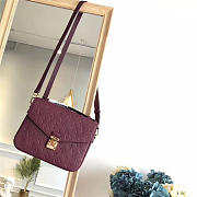 Louis Vuitton Cowskin Pochette Metis Bag with Wine Red M41485 monogram empreinte - 1