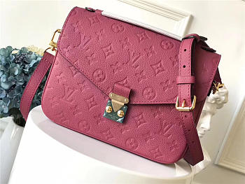 Louis Vuitton Cowskin Pochette Metis Bag with Rose Red M41485 monogram empreinte