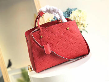 Louis Vuitton Montaigne Medium Bag with Red M41046