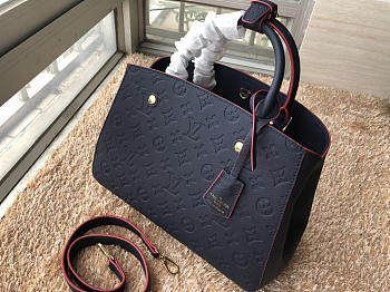 Louis Vuitton Montaigne Medium Bag with Navy Blue M41046