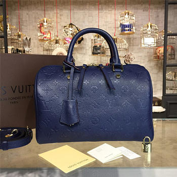 Louis Vuitton SPEEDY Bag with Wine Blue 30cm