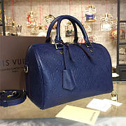 Louis Vuitton SPEEDY Bag with Wine Blue 30cm - 6