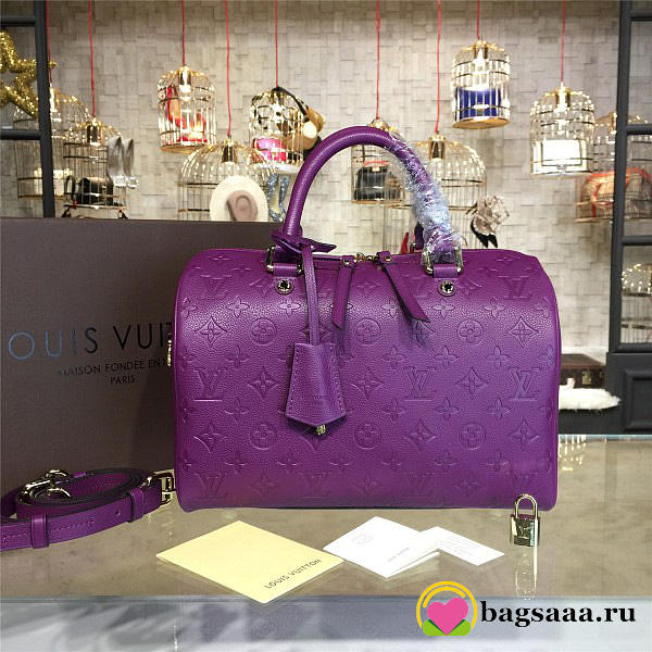 Louis Vuitton SPEEDY Bag with Purple 30cm - 1