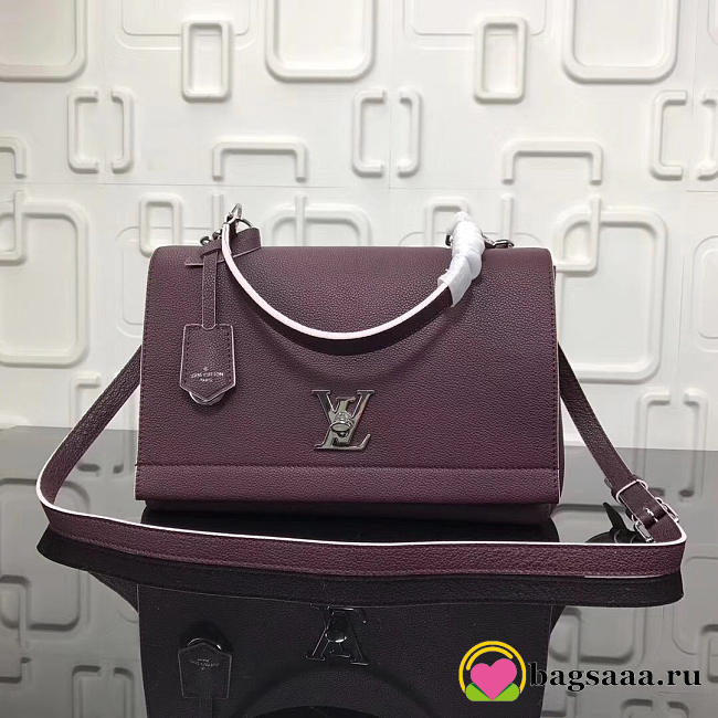 Louis Vuitton Lockme Burgundy Bag M50250 - 1