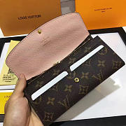 Louis Vuitton Designer Women's Pink Wallet in Monogram Canvas Emilie - 3