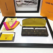 Louis Vuitton Designer Women's Yellow Wallet in Monogram Canvas Emilie - 4